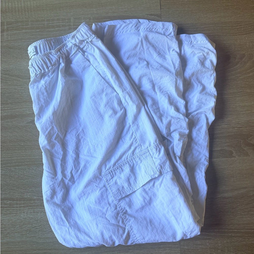 Vanilla Star White Cargo Pants with Drawstring Waist
